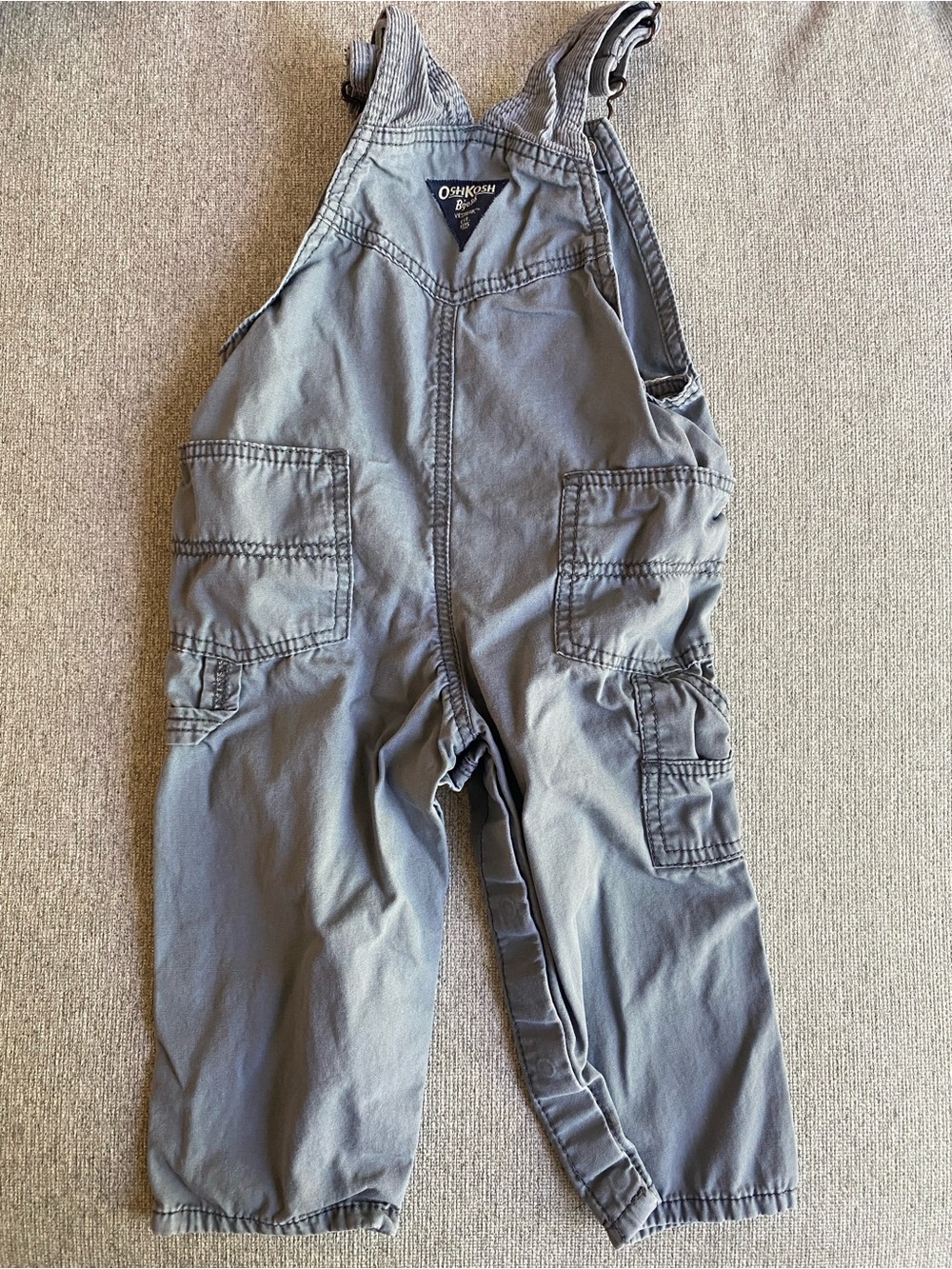 OshKosh B'gosh Gray Kids' Corduroy Overalls - Picture 2 of 2